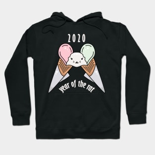 2020 Year Of The Rat Funny Mouse Ice Cream Cone Hoodie